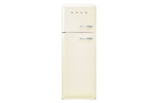 Smeg FAB30LCR5UK 60cm 50s Style Left Hand Hinge Freezer over Fridge - Cream