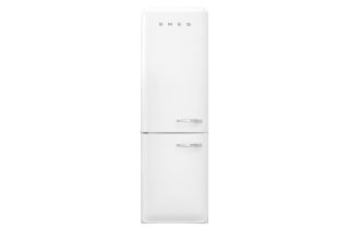 Smeg FAB32LWH5UK 60cm 50s Style Left Hand Hinge Freezer over Fridge - White