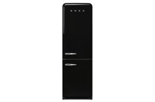 Smeg FAB32RBL5UK 60cm 50s Style Right Hand Hinge Freezer over Fridge - Black