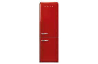 Smeg FAB32RRD5UK 60cm 50s Style Right Hand Hinge Freezer over Fridge - Red
