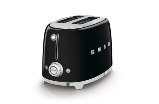 Smeg TSF01BLUK 50's Style Two Slice Toaster - Black Gloss
