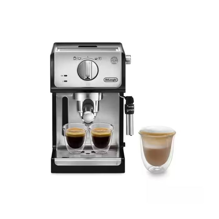 De'Longhi ECP35.31 Compact Manual Espresso Pump Coffee Machine - Black & Silver main product photo