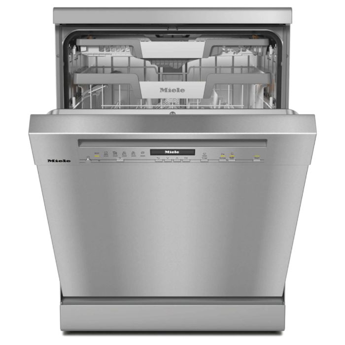 Miele G 7040 SC Front AutoDos Freestanding Dishwasher - Clean Steel main product photo